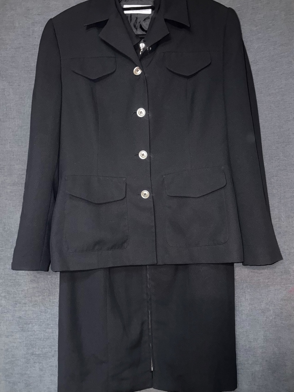 Amanda Smith Black Two-Piece Dress and Coat suit Set